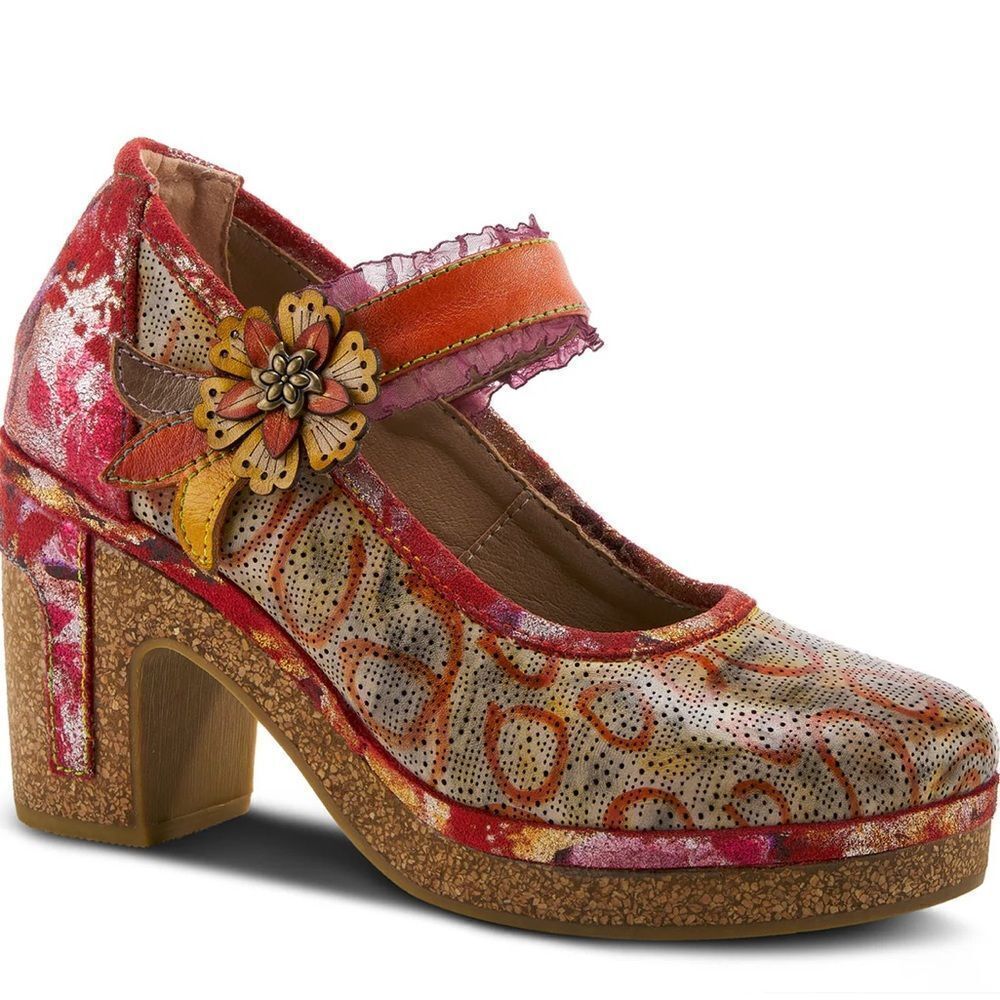 Spring Step Multicolor Floral Heels